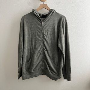 Monrow Mens Full Zip Hoodie